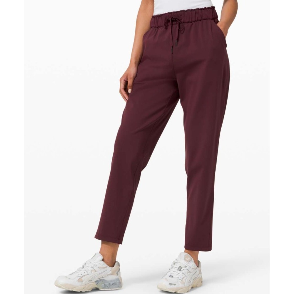 Lululemon Keep Moving Pant Women's High Rise Burgundy Cassis - Size 12 - Picture 3 of 13